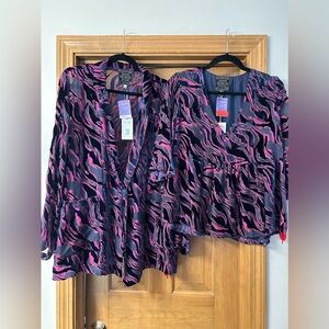 Johnny Was blouse, topper set. Perfect for upcoming holidays. NWT